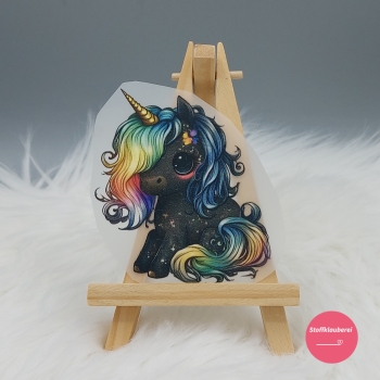 "Einhorn Regenbogen" Bügelbild  (ca. 8,5cm X 7cm)